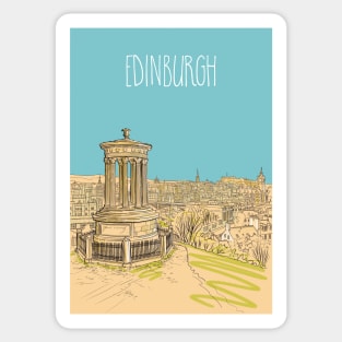 Edinburgh Skyline Sticker